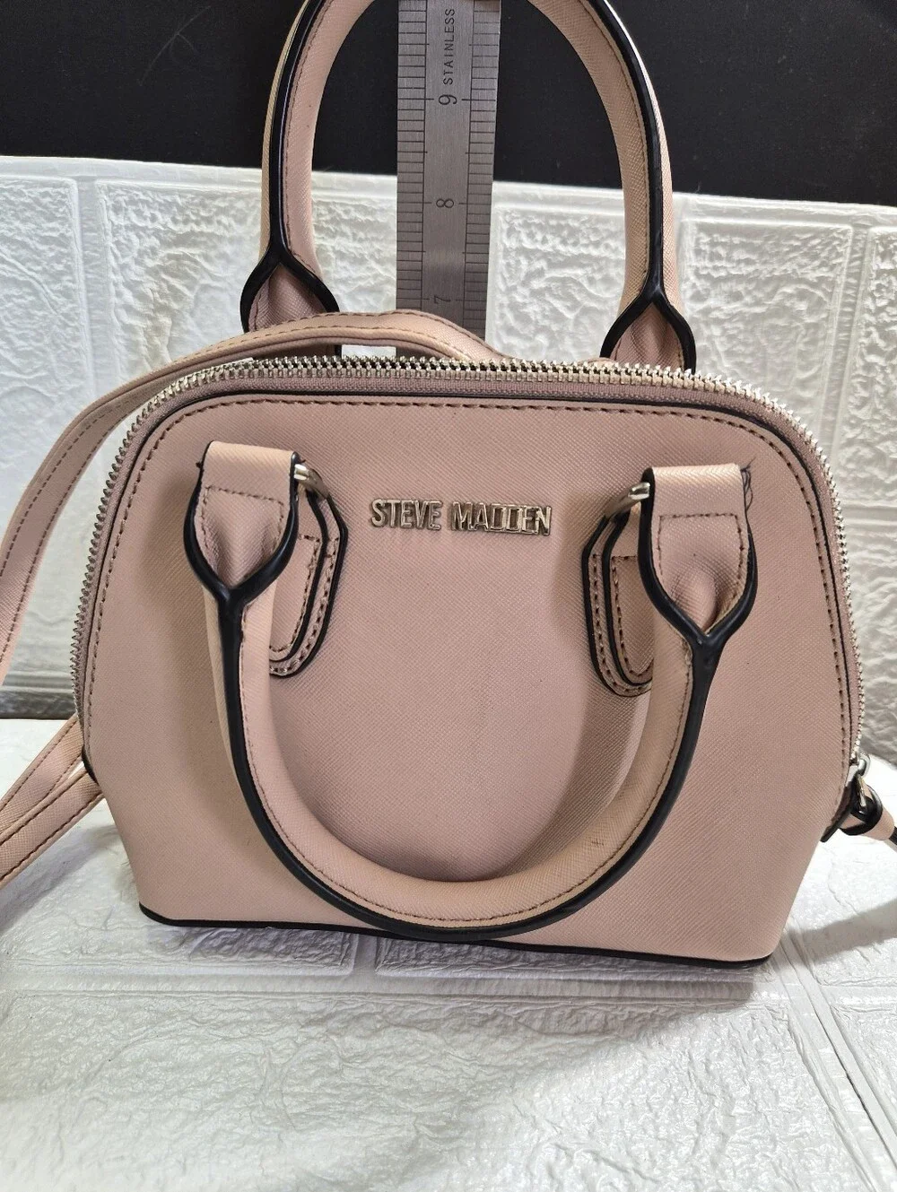 Steve Madden Bfaith Blush Pink Small Handbag Purse Crossbody Adjustable Strap